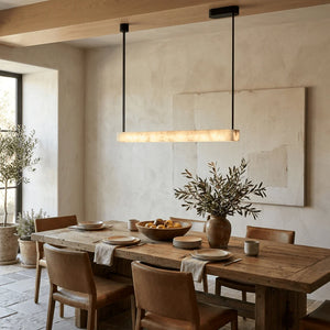 HAILA Alabaster Linear Chandelier by Lampadom