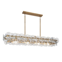 BIANCA Linear Chandelier by Lampadom - close-up