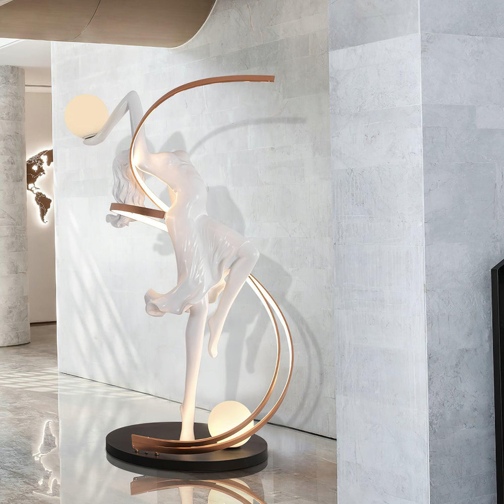 Sculpture-3 Floor Lamp in Crystal by Lampadom - installation view