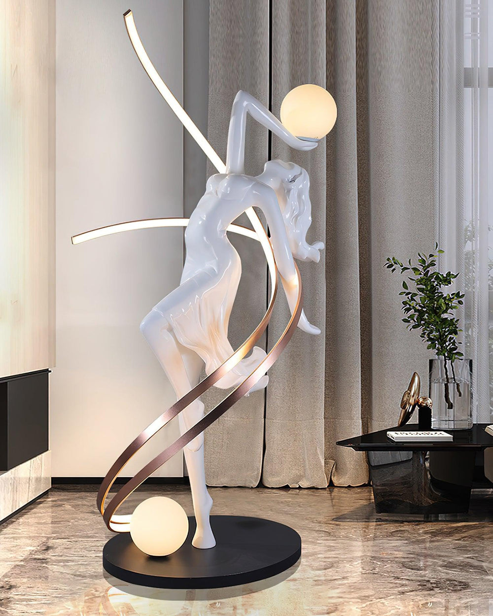 Sculpture-3 Floor Lamp in Crystal by Lampadom - view 34