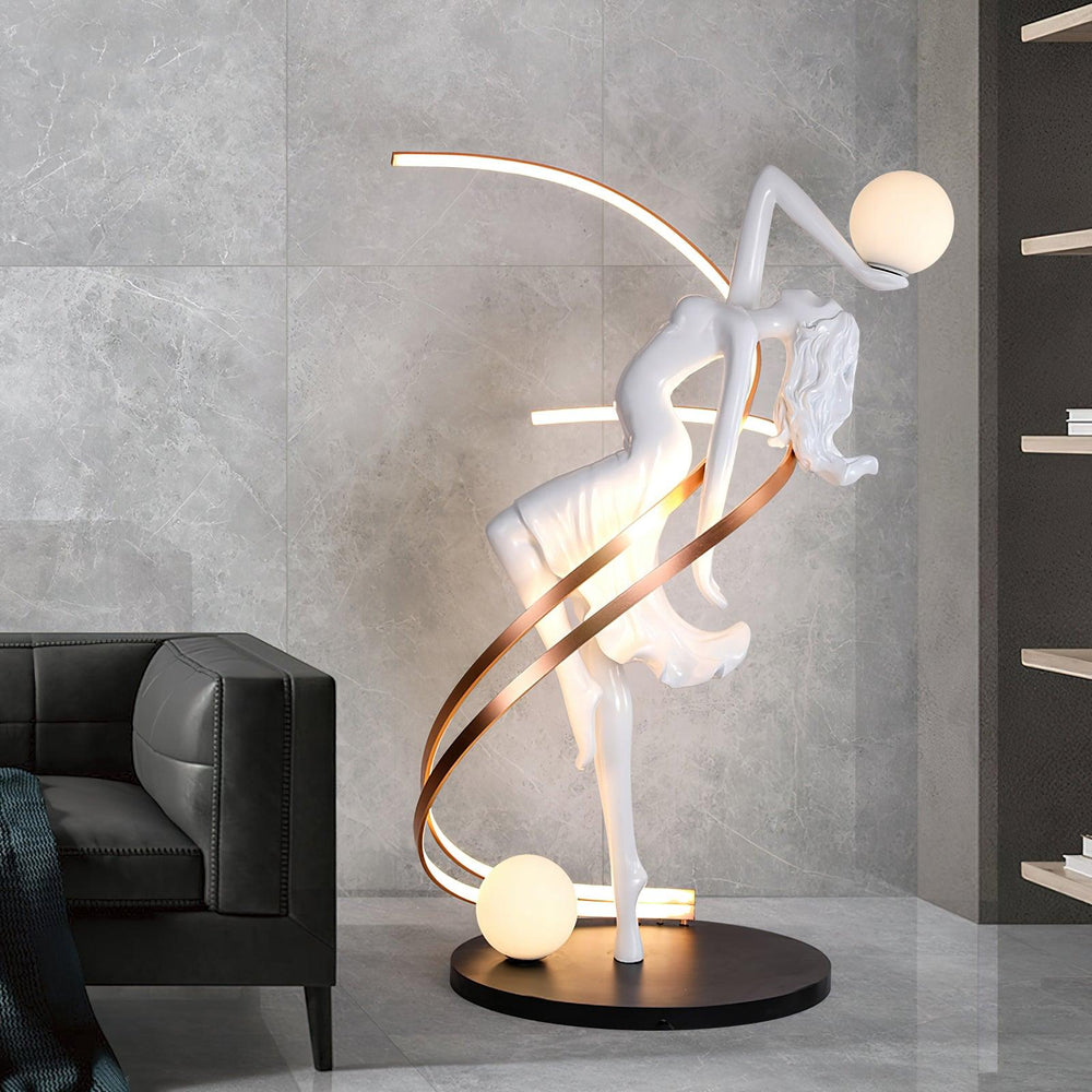 Sculpture-3 Floor Lamp in Crystal by Lampadom - close-up