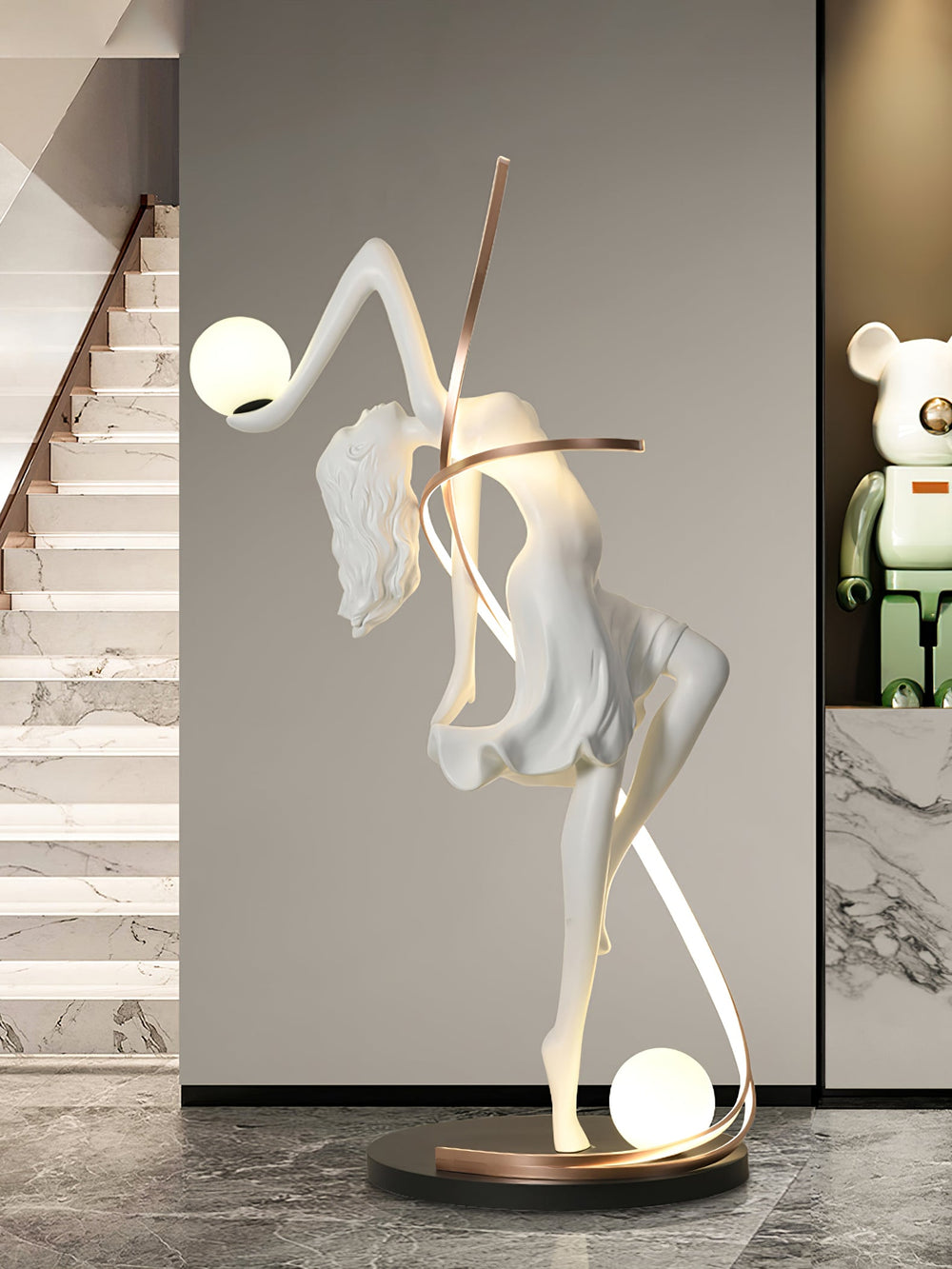 Sculpture-3 Floor Lamp in Crystal by Lampadom - view 19