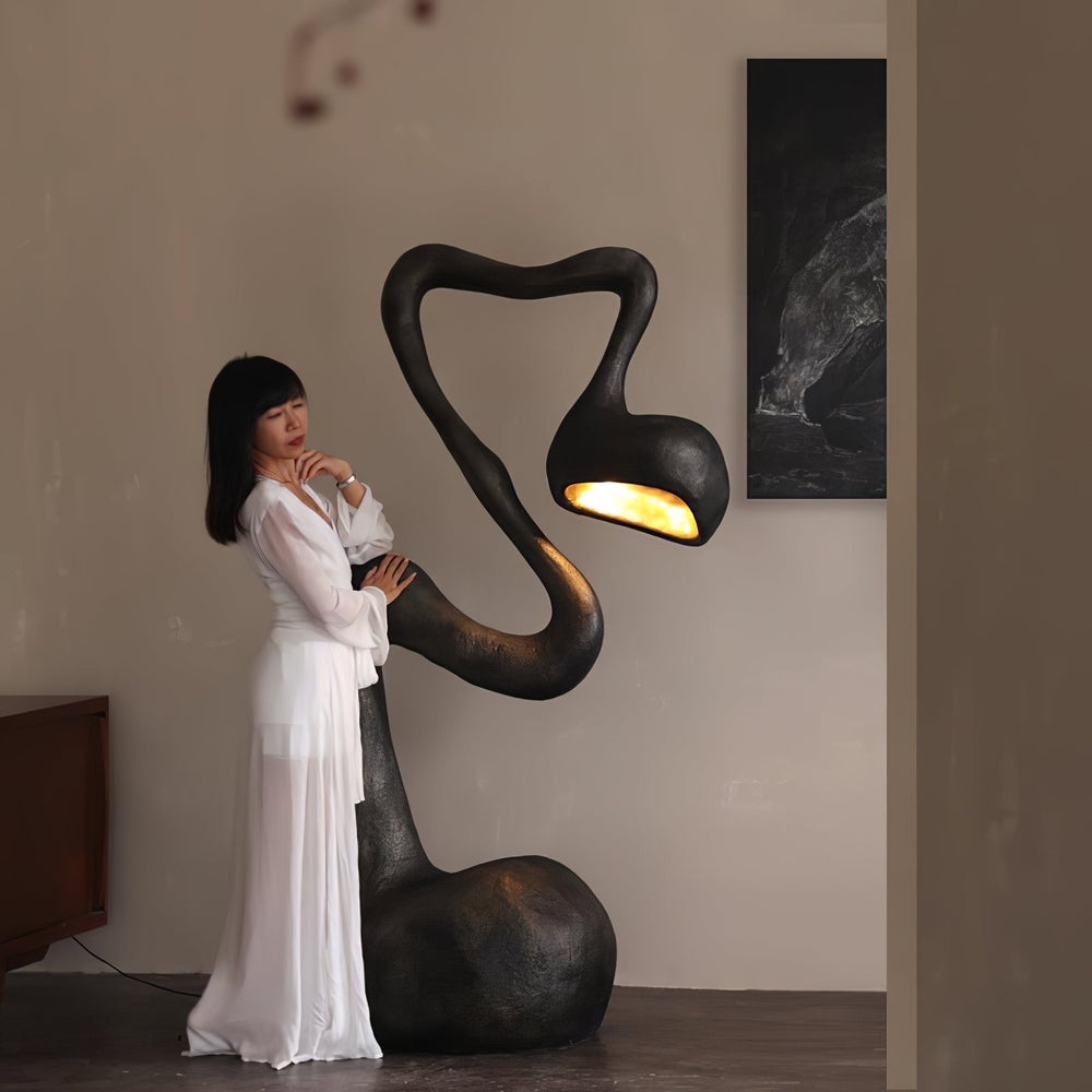 Sculpture-9 Floor Lamp in Crystal by Lampadom - room setting