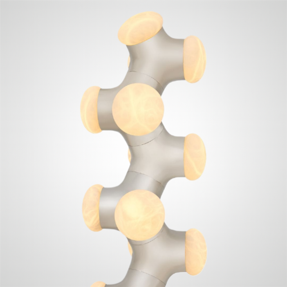 LEON Floor Lamp Floor Lamp in Alabaster by Lampadom - scale reference
