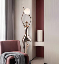 Sculpture-10 Floor Lamp in Crystal by Lampadom - close-up