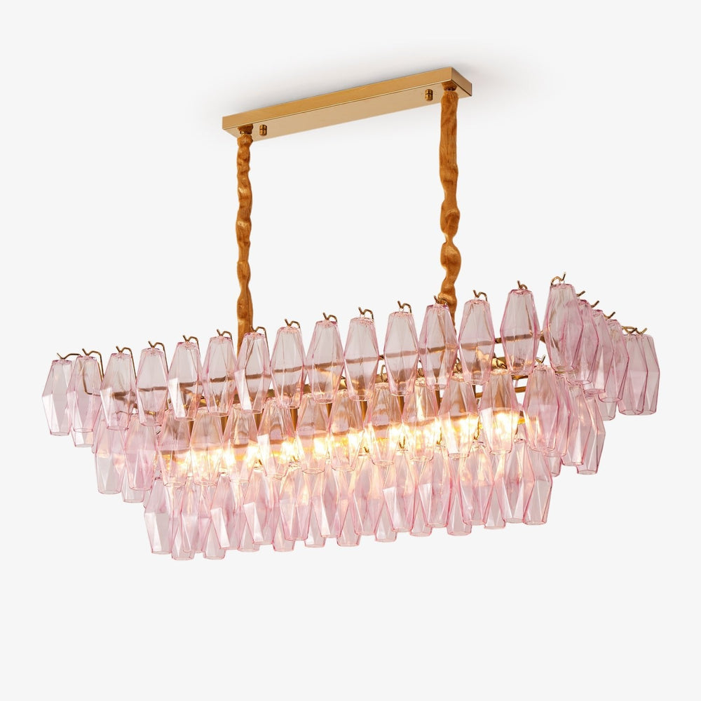 VENEZIA Linear Chandelier by Lampadom - close-up