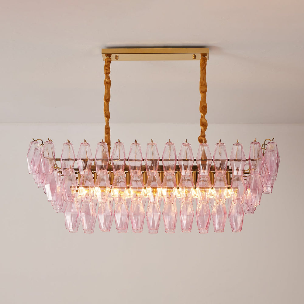 VENEZIA Linear Chandelier by Lampadom - angle view