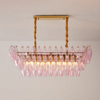 VENEZIA Linear Chandelier by Lampadom - angle view