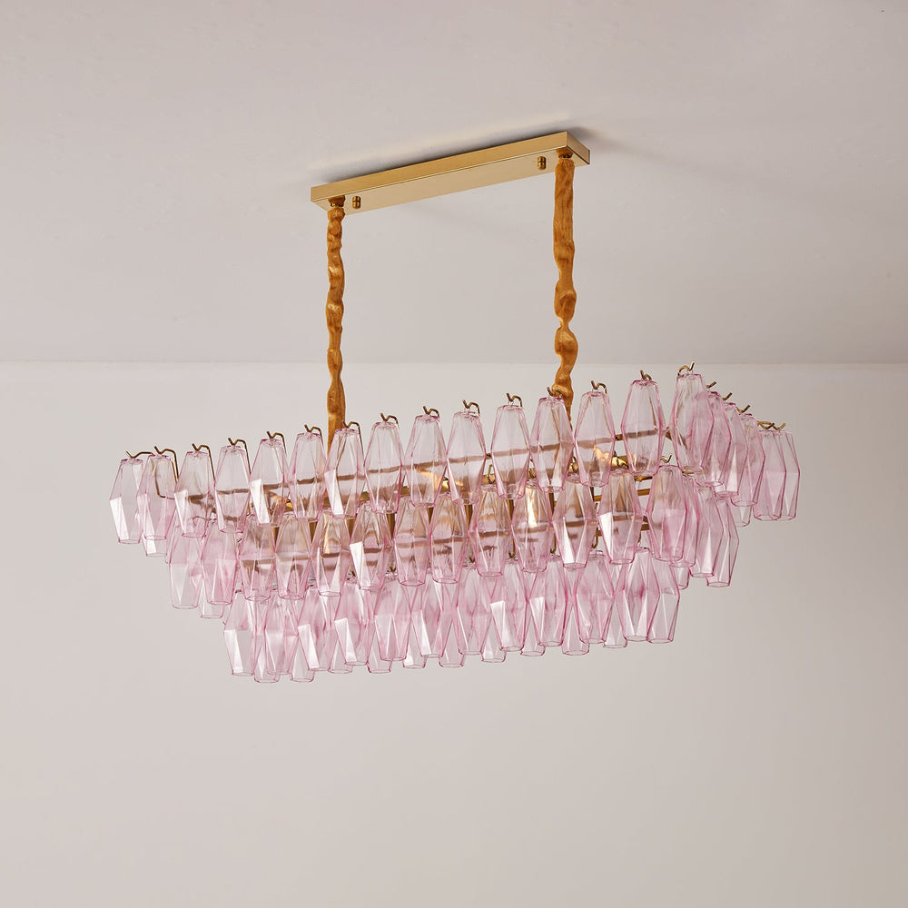 VENEZIA Linear Chandelier by Lampadom - side view
