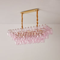VENEZIA Linear Chandelier by Lampadom - side view