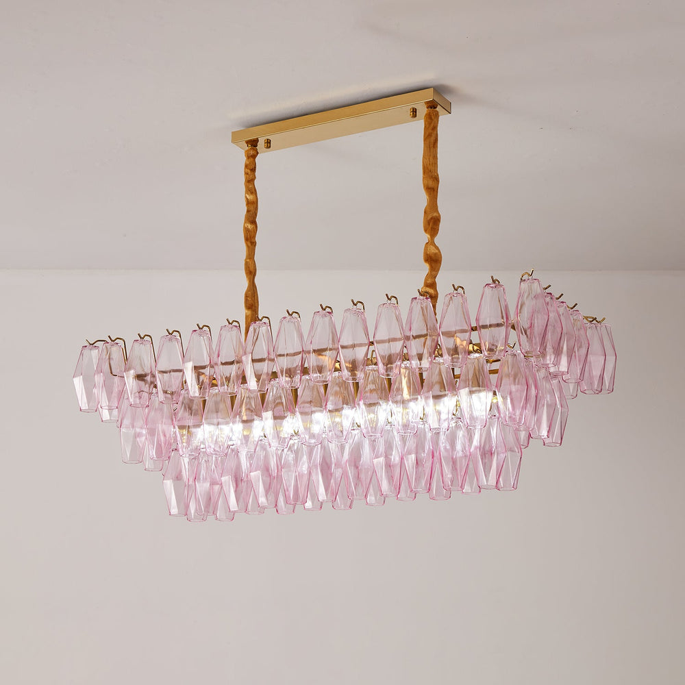 VENEZIA Linear Chandelier by Lampadom - side view