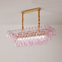 VENEZIA Linear Chandelier by Lampadom - side view