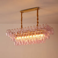 VENEZIA Linear Chandelier by Lampadom - scale reference