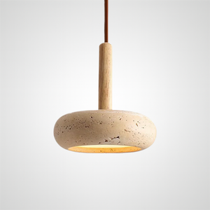 Round Travertine Pendant Light by Lampadom