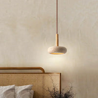 Round Travertine Pendant Light