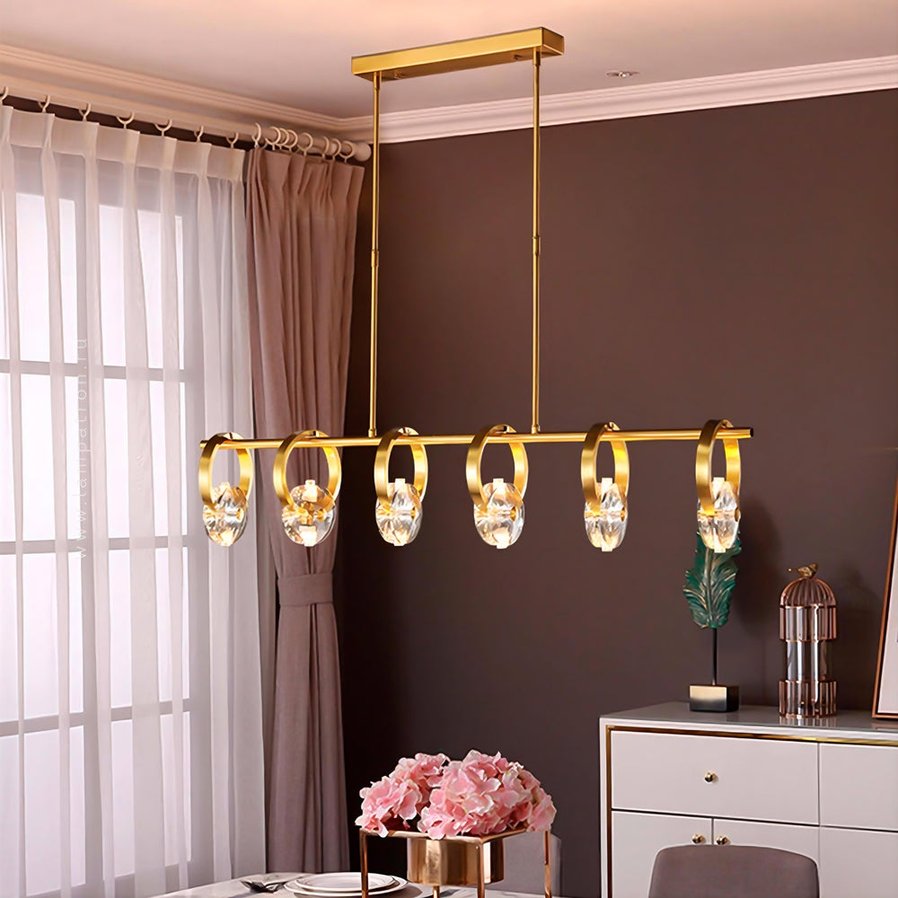ADONICA Linear Chandelier by Lampadom - top view
