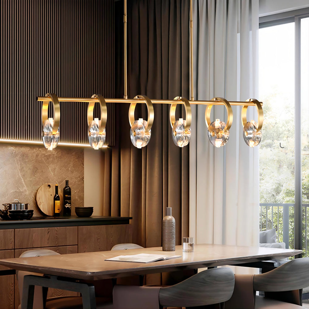ADONICA Linear Chandelier by Lampadom - side view