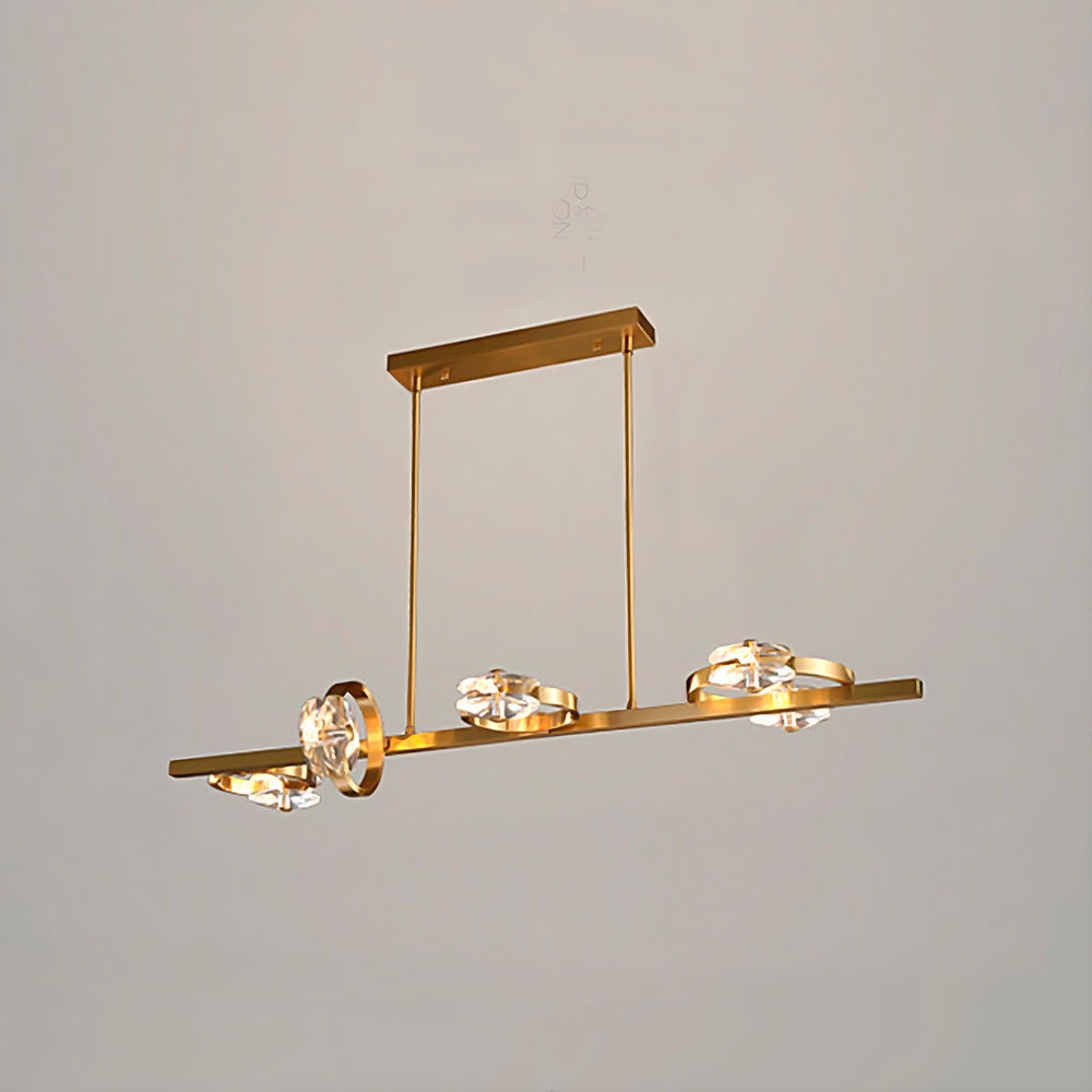 ADONICA Linear Chandelier by Lampadom - angle view