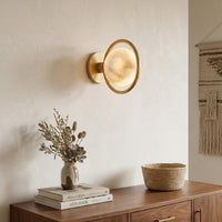 Alabaster Globe Wall Light
