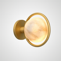 Alabaster Globe Wall Light