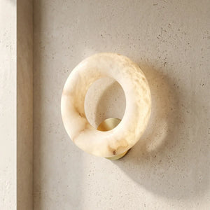 Alabaster Donut Wall Light by Lampadom