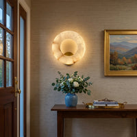 Alabaster Donut Wall Light