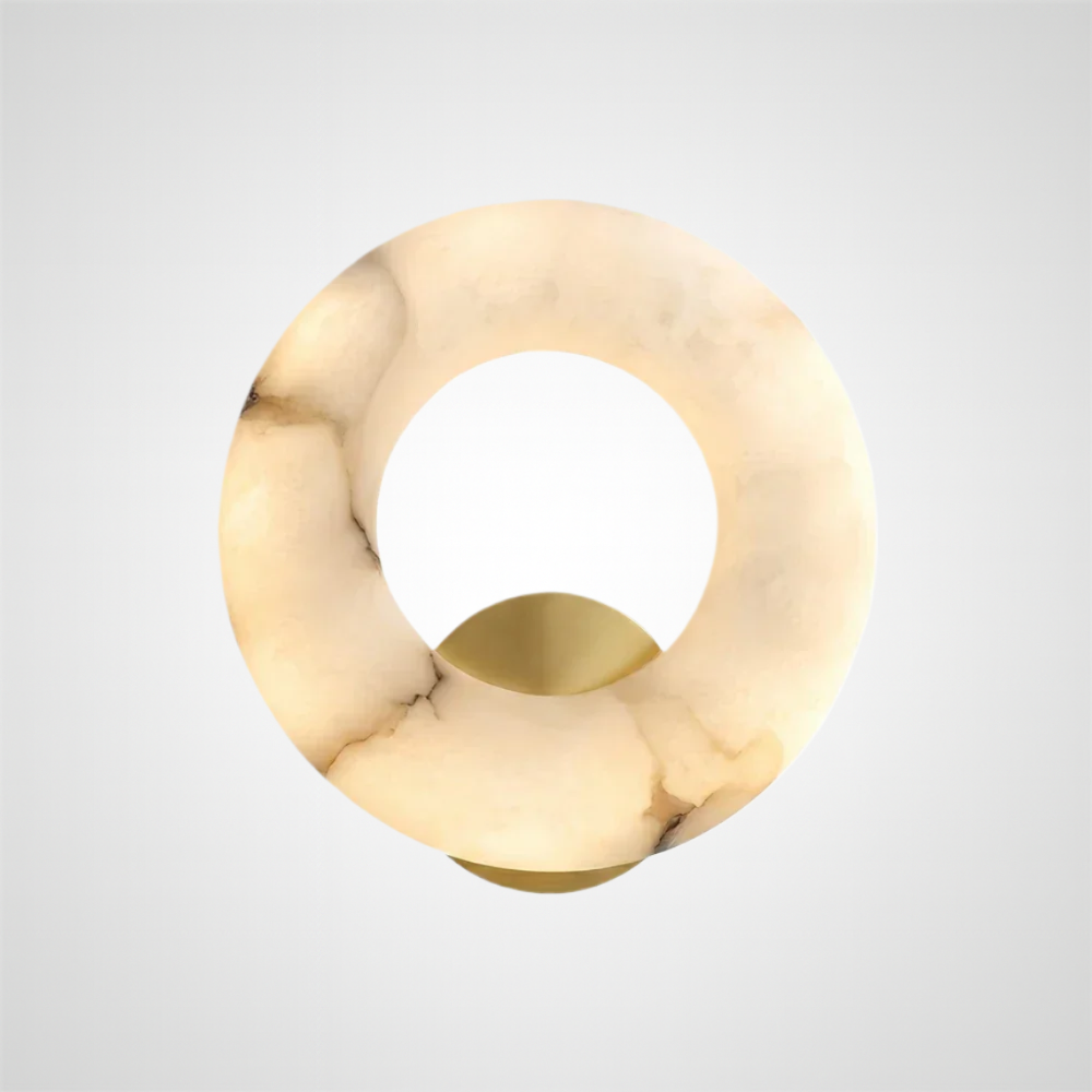 Alabaster Donut Wall Light