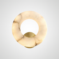 Alabaster Donut Wall Light