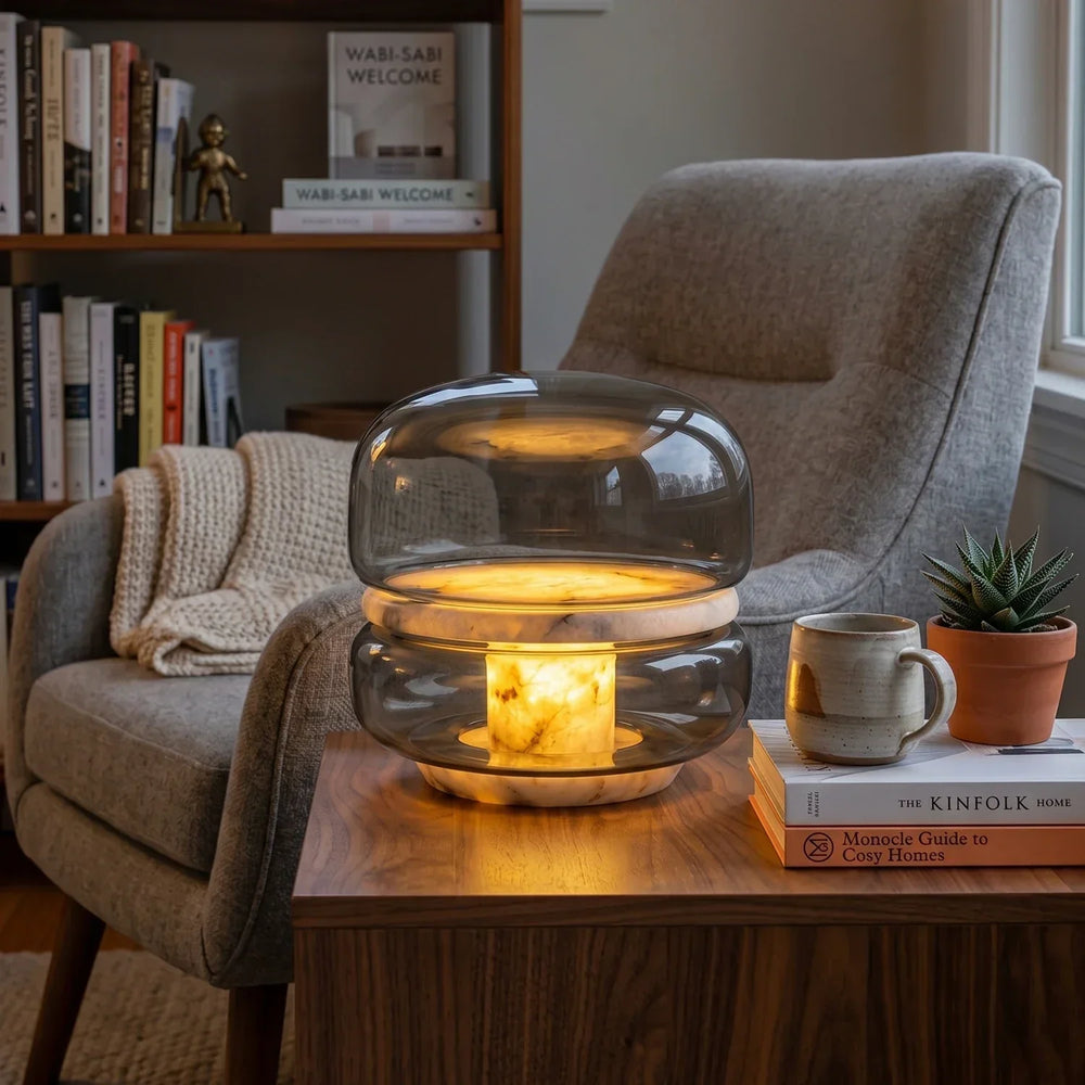 Alabaster Glass Table Lamp
