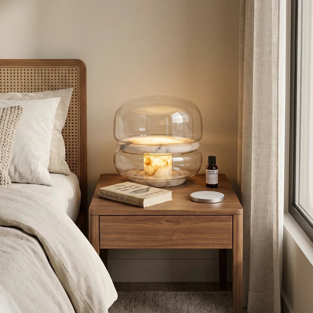 Alabaster Glass Table Lamp