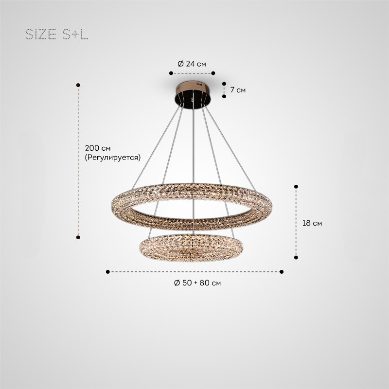 ALEF Chandelier by Lampadom - close-up