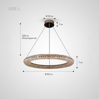 ALEF Chandelier by Lampadom - side view