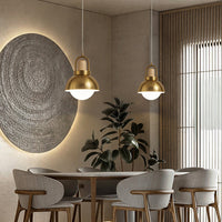 ALISON GOLD Pendant by Lampadom - side view