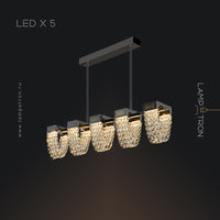 ALVARIN Linear Chandelier by Lampadom - close-up
