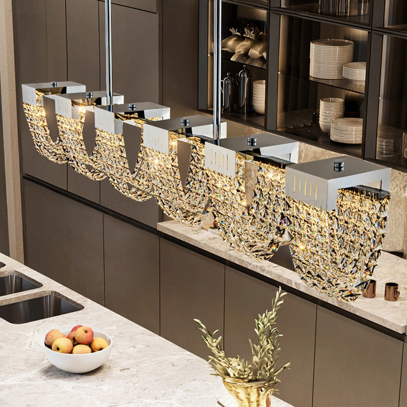 ALVARIN Linear Chandelier by Lampadom - scale reference
