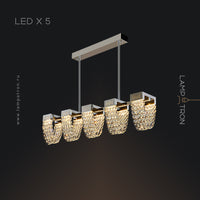 ALVARIN Linear Chandelier by Lampadom - side view