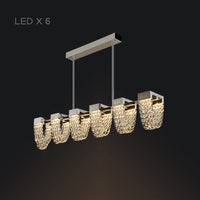 ALVARIN Linear Chandelier by Lampadom - side view