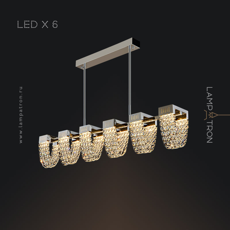 ALVARIN Linear Chandelier by Lampadom - detail view