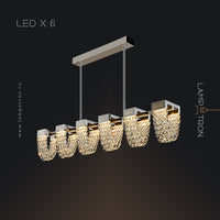 ALVARIN Linear Chandelier by Lampadom - detail view