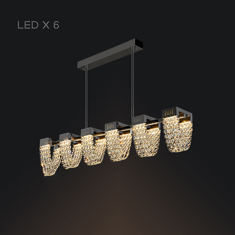 ALVARIN Linear Chandelier by Lampadom - close-up