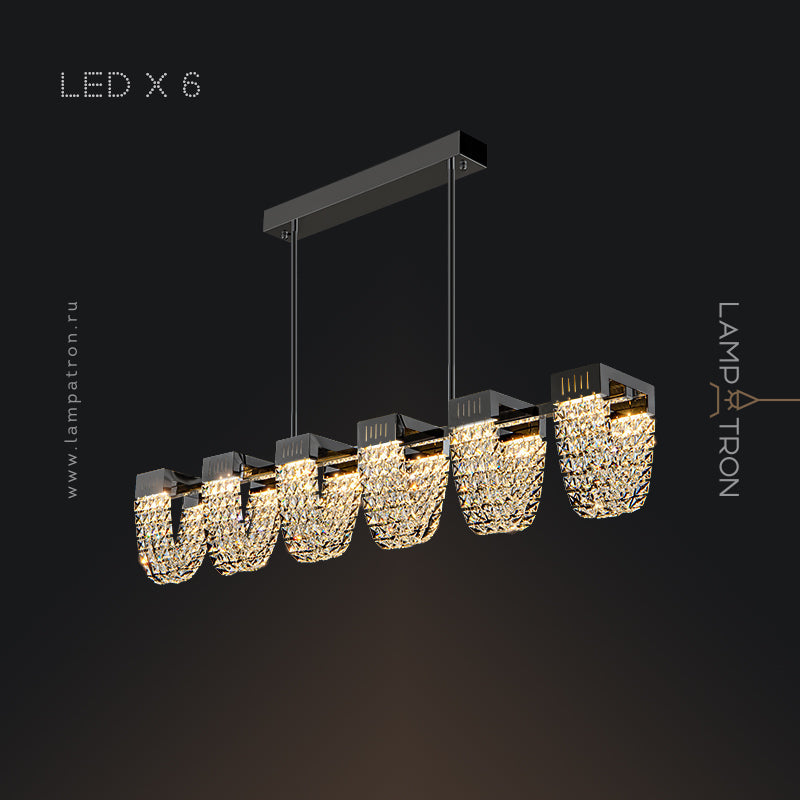 ALVARIN Linear Chandelier by Lampadom - scale reference