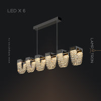 ALVARIN Linear Chandelier by Lampadom - scale reference