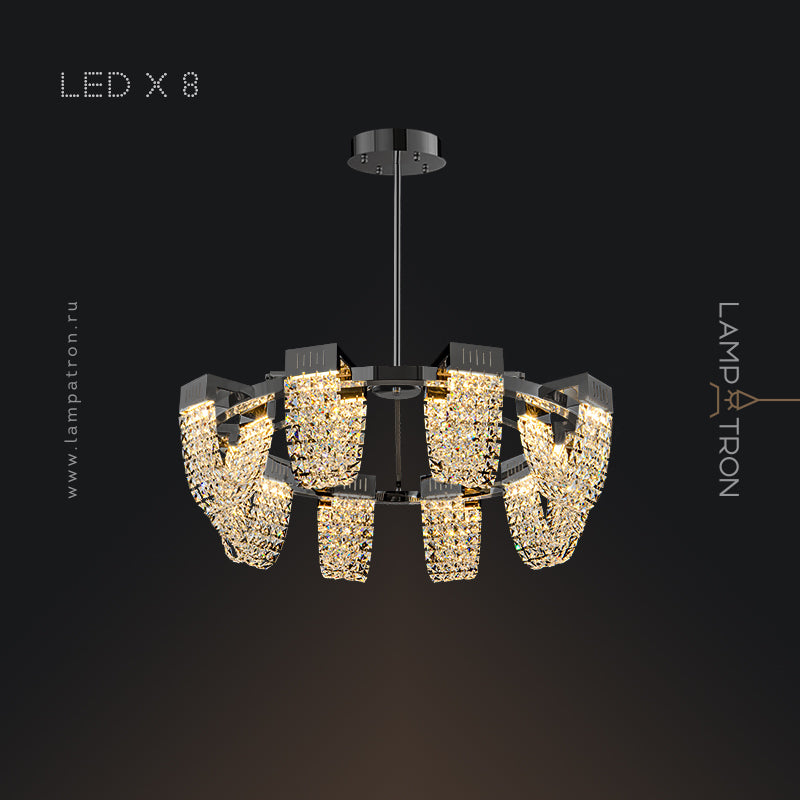 ALVARIN Chandelier by Lampadom - angle view