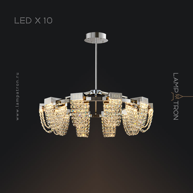 ALVARIN Chandelier by Lampadom - side view
