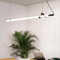 DELIA Linear Chandelier by Lampadom - side view