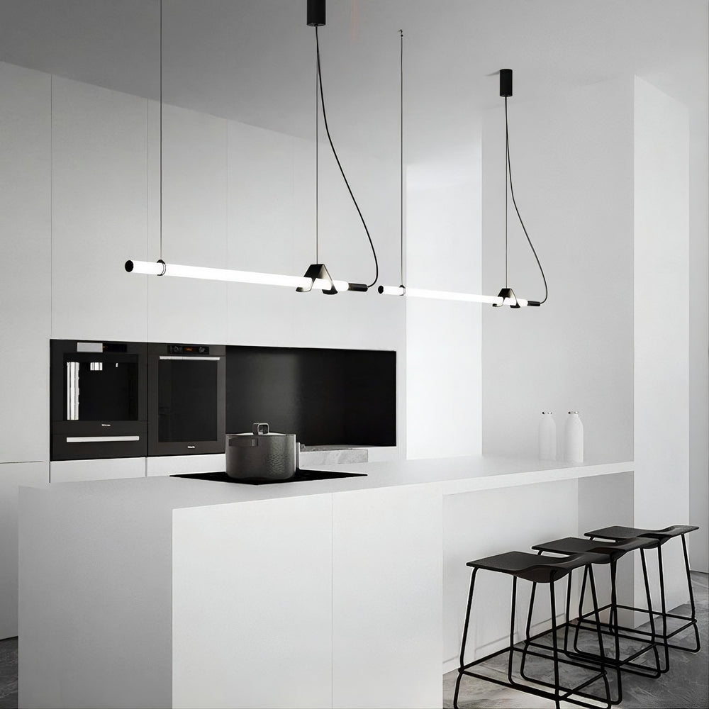 DELIA Linear Chandelier by Lampadom - close-up