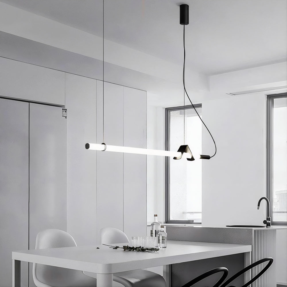 DELIA Linear Chandelier by Lampadom - side view