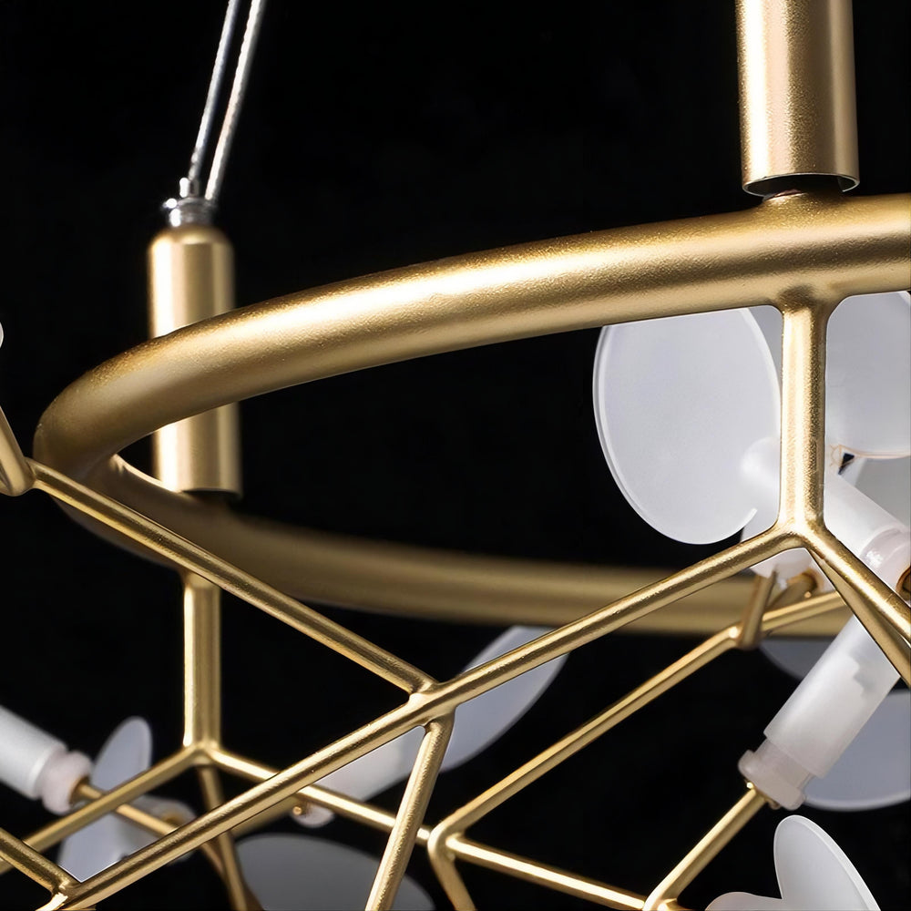 LEAVES LUX Ring Chandelier by Lampadom - detail view