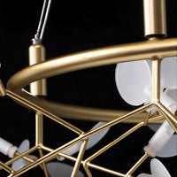 LEAVES LUX Ring Chandelier by Lampadom - detail view