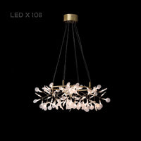 LEAVES LUX Ring Chandelier by Lampadom - detail view